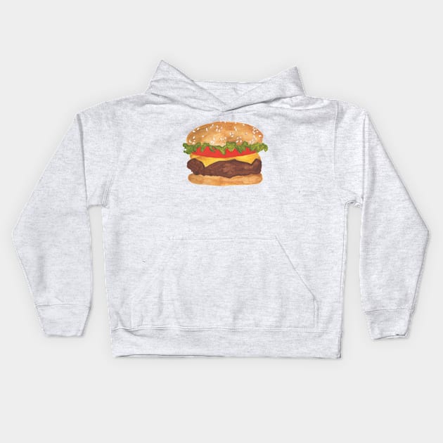 Hamburger Kids Hoodie by Wild Tangents